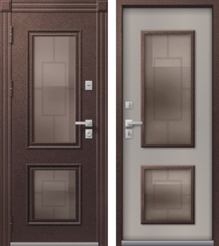 Центурион Т-1-2025 PREMIUM Шоколад муар-Кашемир грей (цвет стекла Bronze)